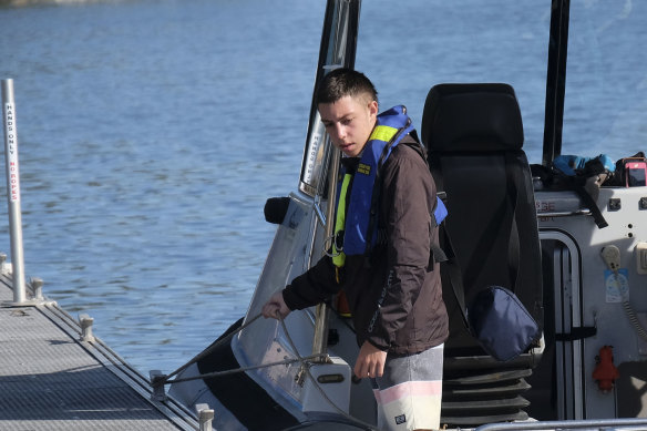 Jalu Webster, 15, has just finished a coxswain certificate as part of an Indigenous training program run by NSW's Marine Fishing. 
