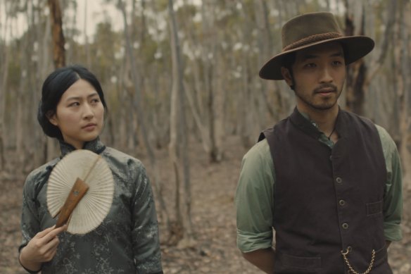 Mabel Li and Yoson An in the SBS drama New Gold Mountain, which explores the Australian gold rush from the perspective of Chinese miners. 