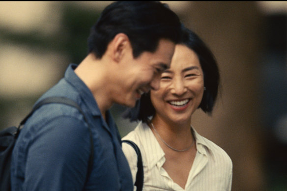 Greta Lee in <i>Past Lives</I>.