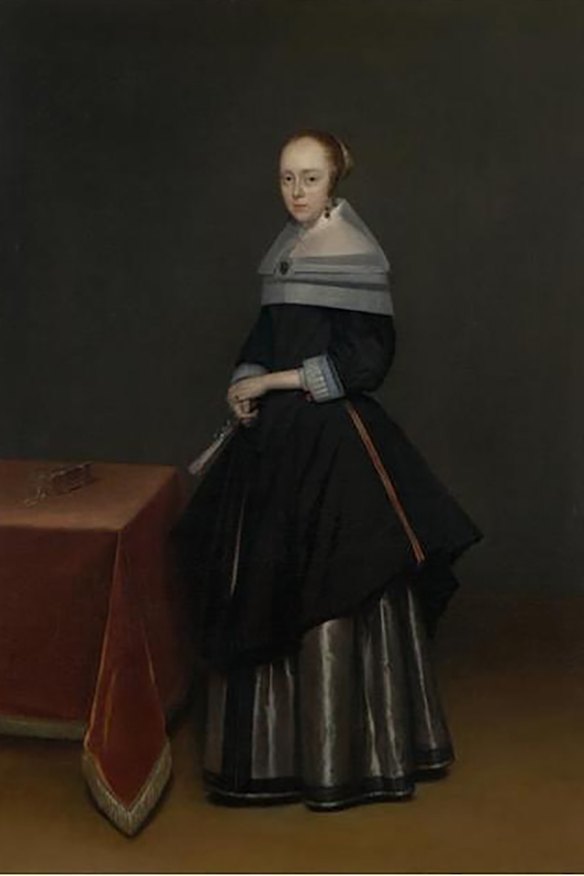Lady with a Fan by Gerard ter Borch.