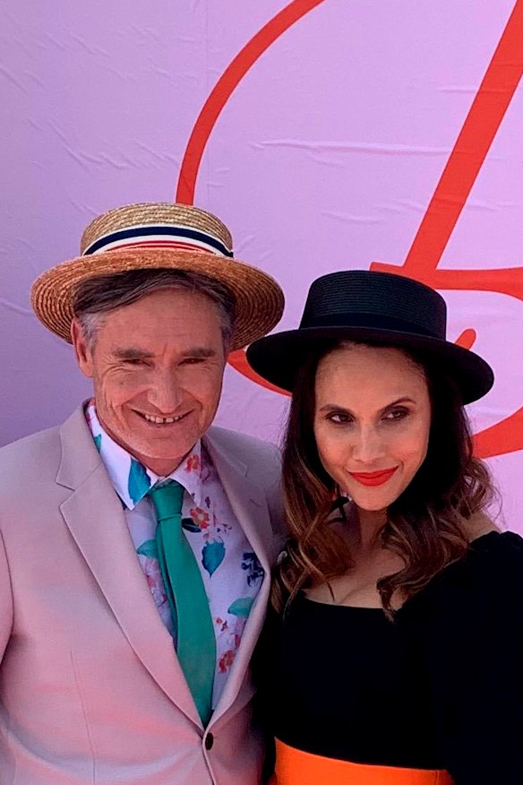 Dave Hughes with his wife Holly at the races. 