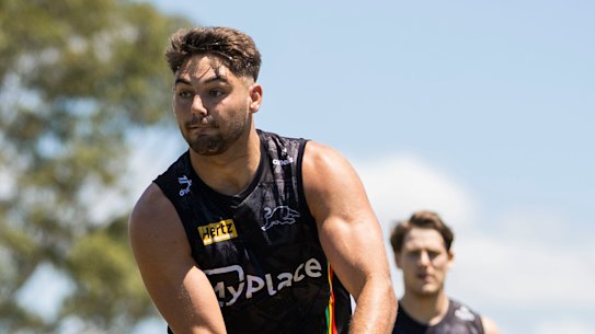 Mavrik Geyer at Panthers training.