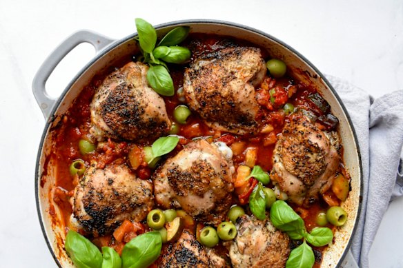 This big-flavoured chicken dish cooks in one pan, making the clean-up a breeze.