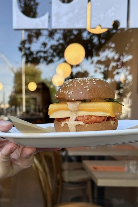 Tamago and cheddar milk bun at Lumen People.