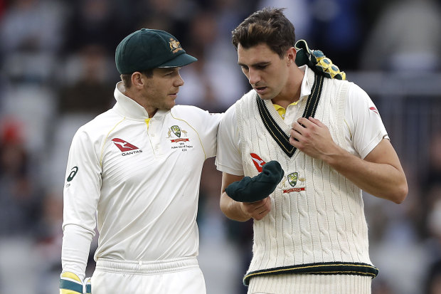 With Tim Paine, whom Cummins replaced as captain.