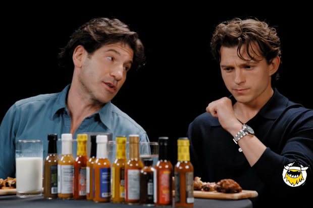 Jon Bernthal and Tom Holland on Hot Ones with Sean Evans