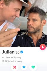 Tobias - or an impersonator - showed up on the Tinder dating app.