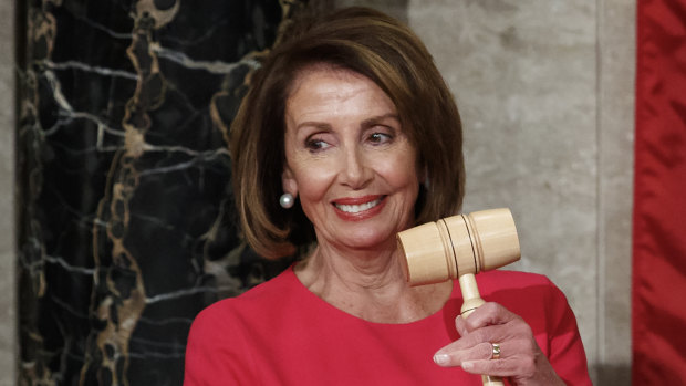 House Speaker Nancy Pelosi of California holds the gavel after at the Capitol in Washington, DC.