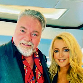 Kyle Sandilands and Jacqui O at Kyle’s 50th birthday party.