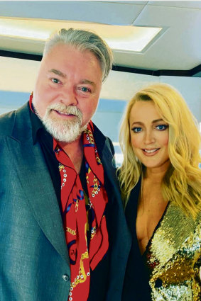 Kyle Sandilands and Jacqui O at Kyle’s 50th birthday party.