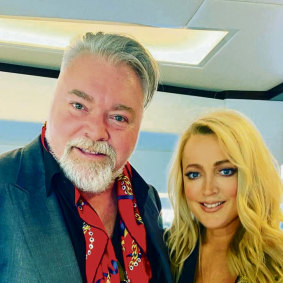Kyle Sandilands and Jacqui O at Kyle’s 50th birthday party.