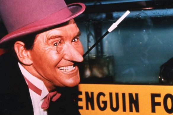 Burgess Meredith as The Penguin in the 1960s.