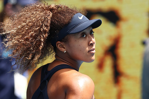 Naomi Osaka after her quarter-finals victory against Hsieh Su-wei. 