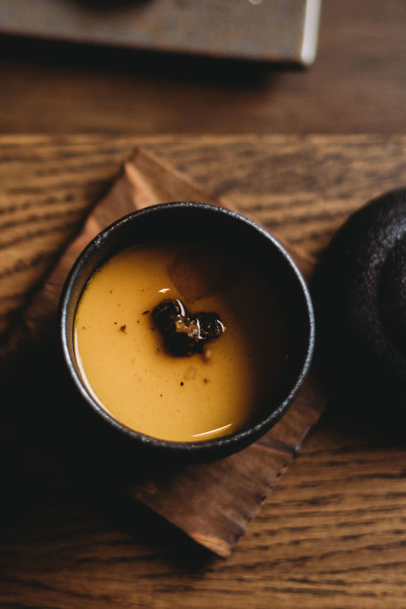 Chawanmushi (steamed egg custard).