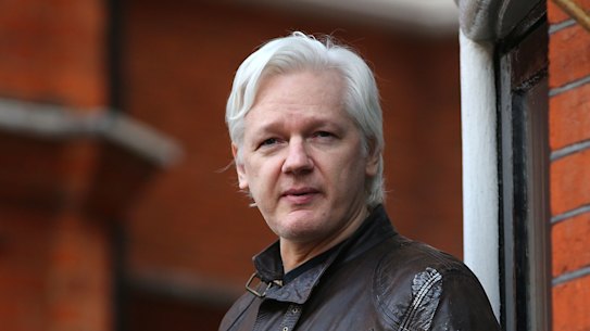 Julian Assange speaking in 2019.