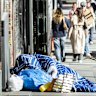 Bedding in Fitzroy Street, St Kilda. 