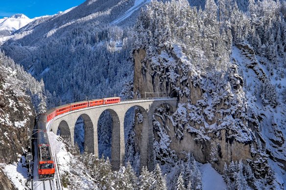 Railway with Jungfrau mountain Switzerland
Photo: Lonely Planet/Supplied
Handout image supplied for use in Traveller. No syndication.Â Use must be related to "Lonely Planet's Guide to Train Travel in Europe"
xxTrainCover