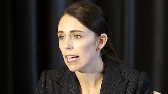 Jacinda Ardern speaks to press about the shooting at a Christchurch mosque. 