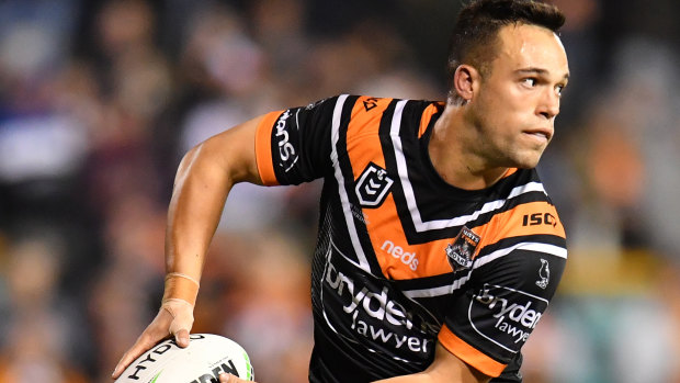 Dreaming of finals footy: Luke Brooks takes on the Cowboys at Leichhardt Oval.