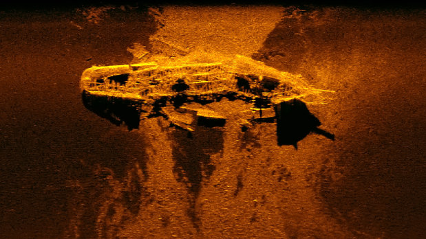 This shipwreck discovered 2300km off the WA coast during the 2015 search for MH370 has been identified as an iron sailing ship loaded with a cargo of coal.