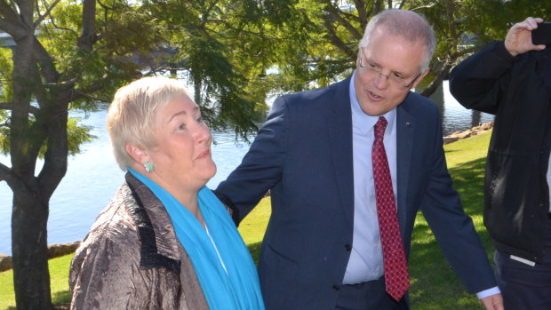 Happier days: Former Gilmore MP Ann Sudmalis with Scott Morrison in Nowra.
