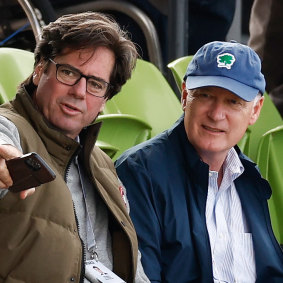 AFL CEO Gillon McLachlan and commission chairman Richard Goyder.