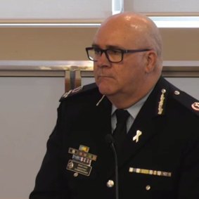 Queensland Police Assistant Commissioner Brian Codd speaking at the inquiry into police response to domestic violence.