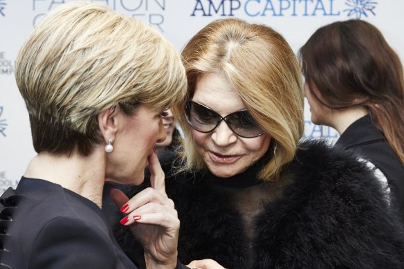 Julie Bishop and Carla Zampatti.