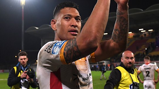 There is growing support among NRL clubs for Israel Folau (pictured playing with Catalans Dragons) to return to where his career started.