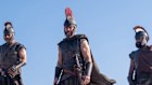 From left, Jimmy Gonzales ia Cepheus, Matt Damon as Odysseus and Himesh Patel as Eurylochus in a scene from The Odyssey.