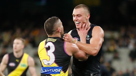 Dion Prestia’s Tigers and Patrick Cripps’ Blues will meet in the season opener.