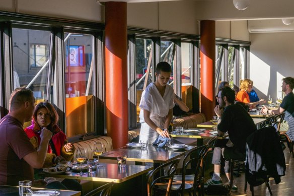 The dining room at Fontana in Redfern.