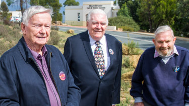 John Saxon, Mike Dinn and Hamish Lindsay worked at Honeysuckle Creek during the moon landing in 1969. They were at the launch of the Canberra and Region Heritage Festival reminiscing about how they helped get the image from the moon to the world.