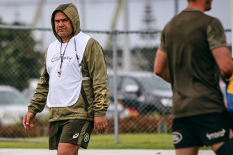 Dave Rennie at Wallabies training in Auckland.