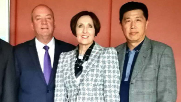 Then-MP Daryl Maguire, Louise Raedler Waterhouse and Ho Yuen Li