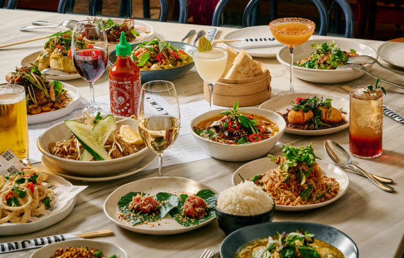 Assorted snacks and cocktails at queue-magnet Chin Chin.