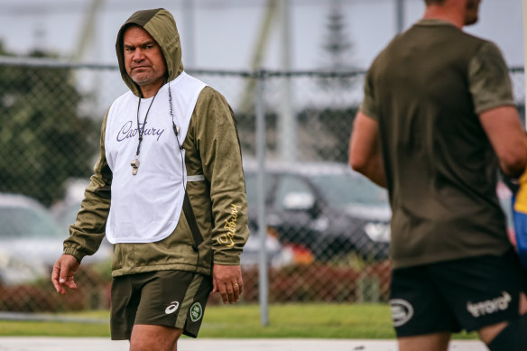 Dave Rennie at Wallabies training in Auckland.