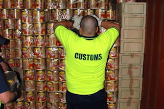 The ecstasy was hidden in tomato tins. 