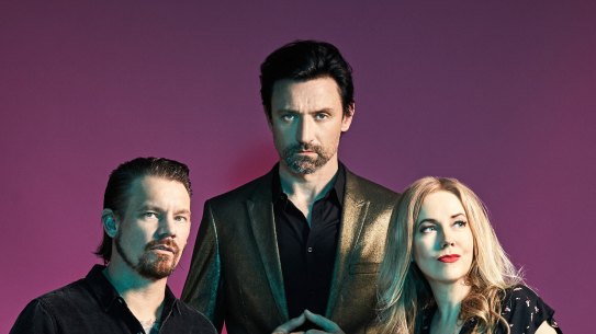 Something For Kate - Clint Hyndman (left), Paul Dempsey and Stephanie Ashworth - will perform their platinum 2001 album, Echolalia, in full at shows in September and October 2021.
