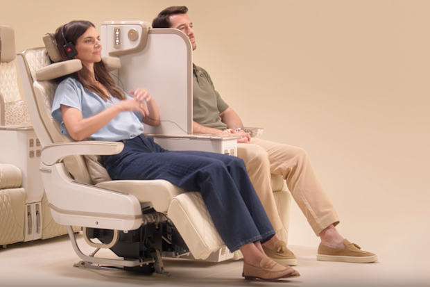 Emirates’ new premium economy seats with privacy screen