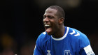Abdoulaye Doucoure of Everton celebrates following a victory over Arsenal earlier this year.