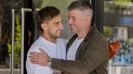 Luke Dunstan (left) with manager Robbie D’Orazio