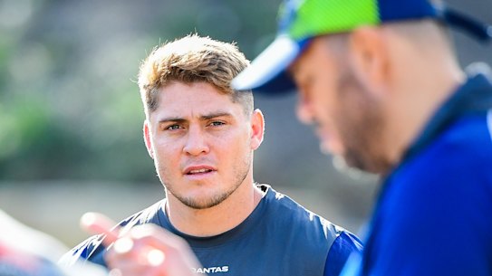 James O'Connor training with the Wallabies in Brisbane on Wednesday. 