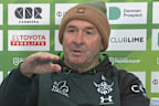 Ricky Stuart speaks to media after the Raiders' round 17 win.
