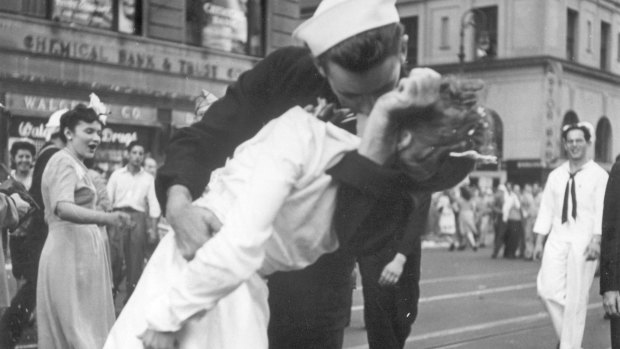 The Kissing Sailor in Times Square in 1945. 
