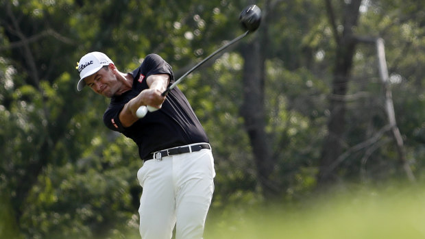 Red hot: Adam Scott flew into contention on day two.