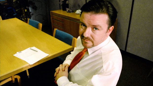 Ricky Gervais as insufferable boss David Brent.