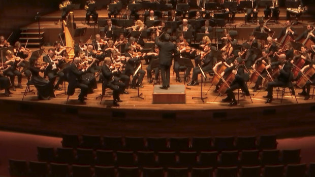 Melbourne Symphony Orchestra performed to an empty Hamer Hall on Monday