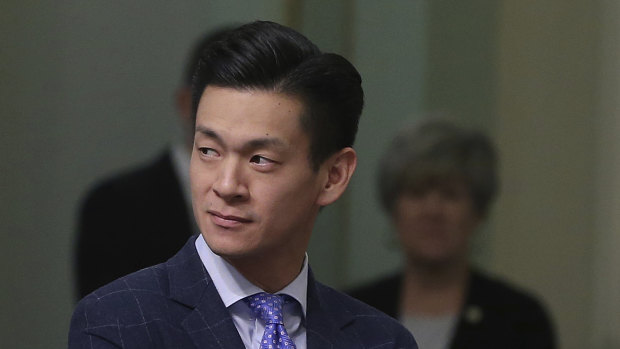 Assemblyman Evan Low watches the debate the toy bill. California is the first state to require large department stores to display products like toys and toothbrushes in gender-neutral ways. 
