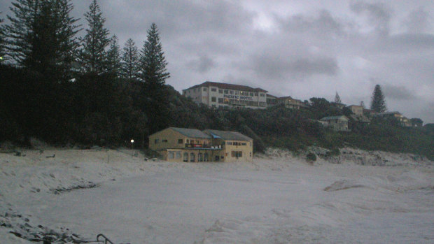 Yamba's Pacific Hotel, perched above the surf club.